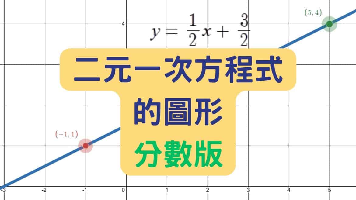 二元一次方程式的圖形(分數版)